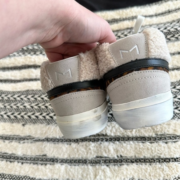 NWOT Marc fisher Merin sneaker leopard/ natural sherling high top sz.8M - Picture 4 of 5